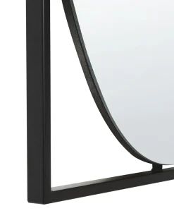 Vægspejl NIBELLE 40 cm 60 cm Metal Sort