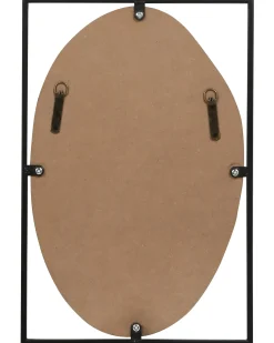 Vægspejl NIBELLE 40 cm 60 cm Metal Sort