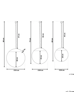 Vægspejl ODOS 33/29/24 cm 80/75/69 cm Metal Sort