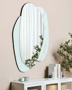 Vægspejl PANNES 80 cm 117 cm Himmelblå