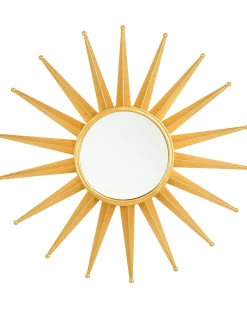 Vægspejl PERELLI 60 cm 60 cm Metal Guld