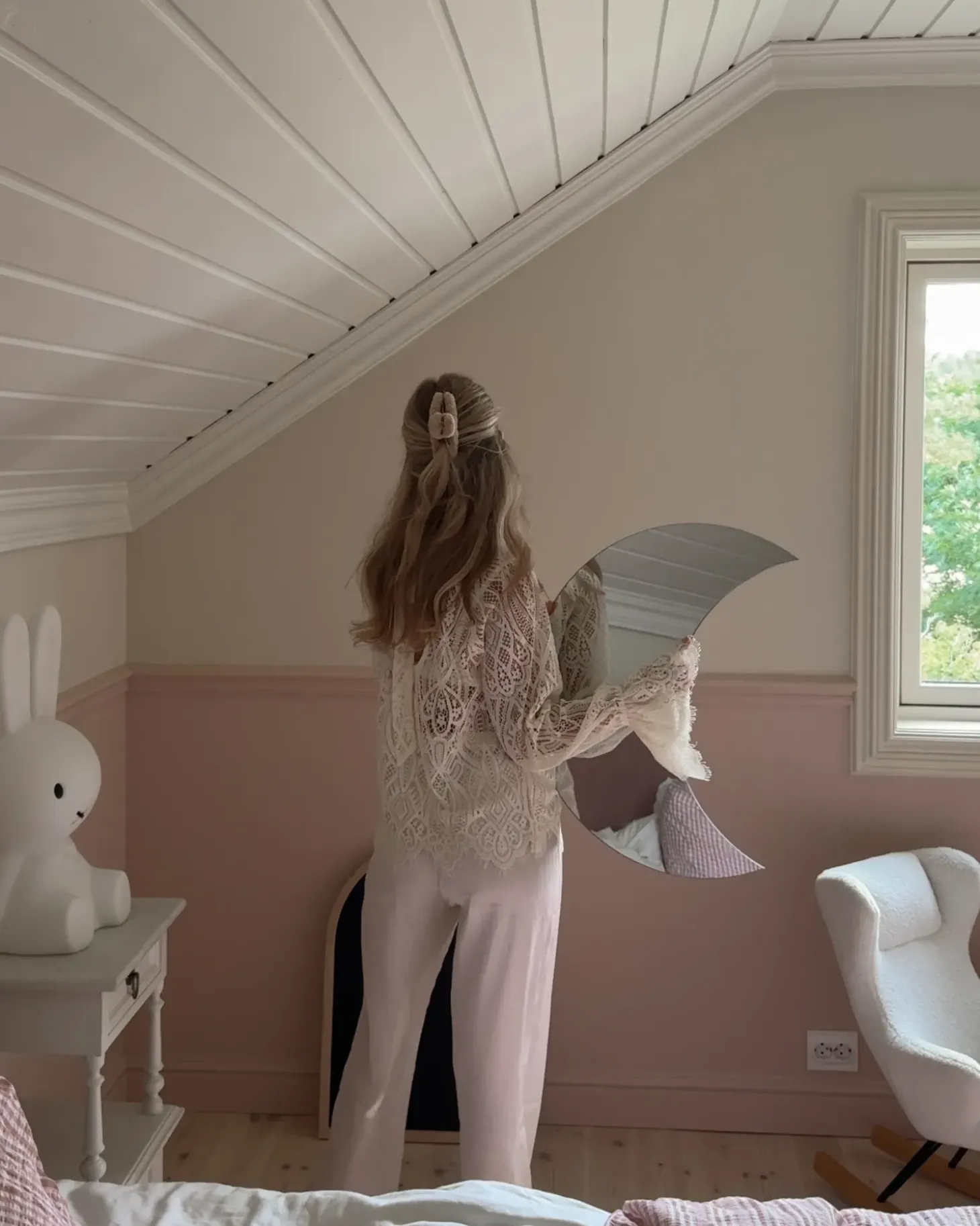 Vægspejl PESMES 40 cm 60 cm Sølv
