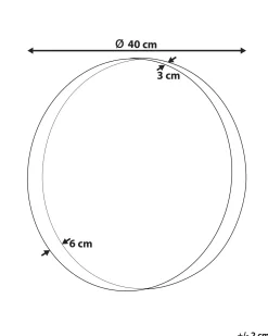 Vægspejl PINEY 40 cm 40 cm Metal Kobber