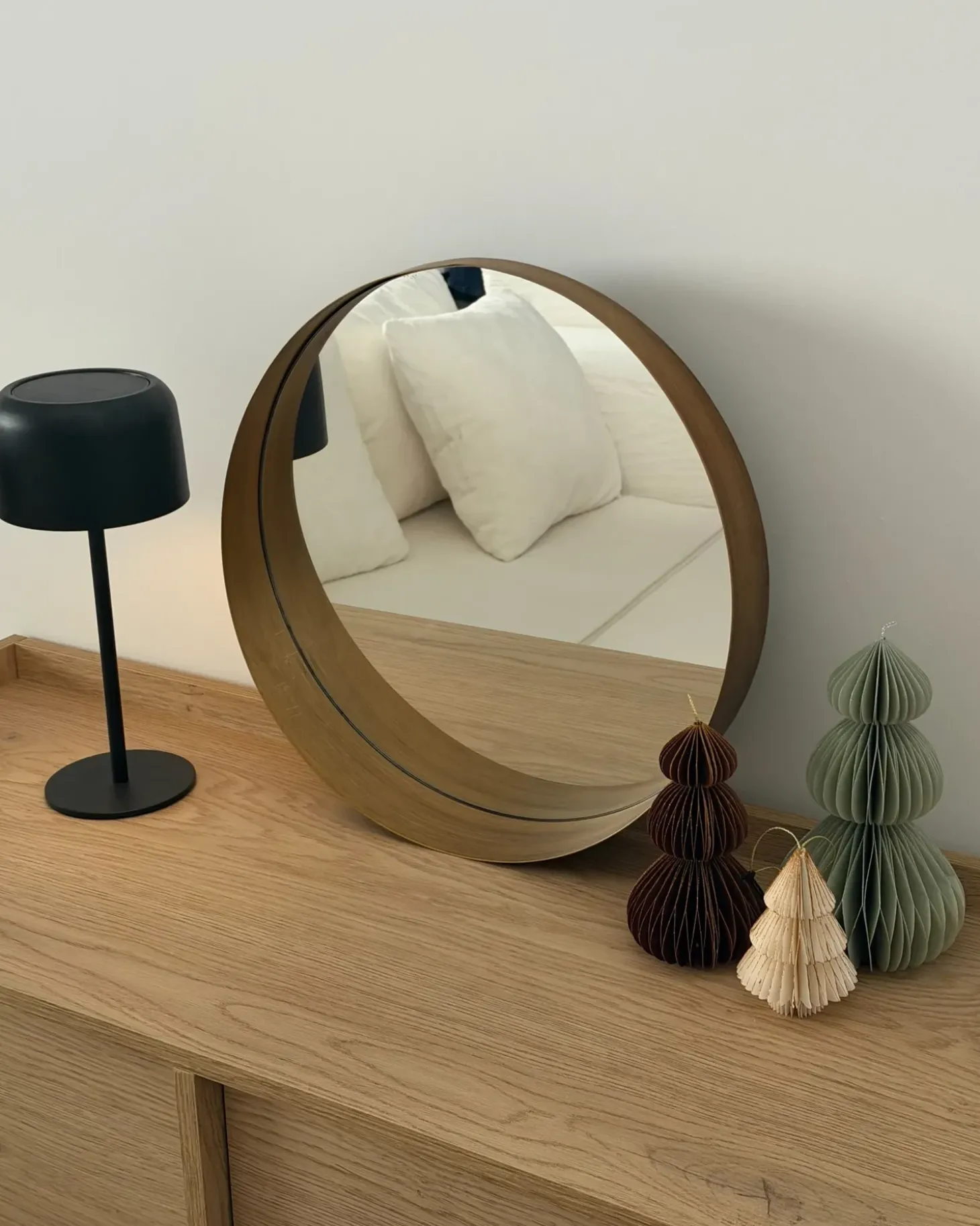 Vægspejl PINEY 40 cm 40 cm Metal Kobber
