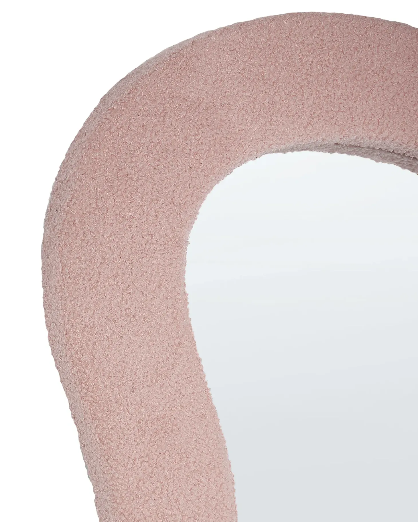 Vægspejl PLANCHEZ 70 cm 112 cm Boucle Lyserød