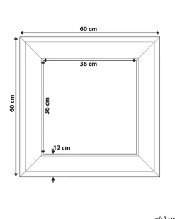 Vægspejl PLERIN 60 cm 60 cm Metal Guld
