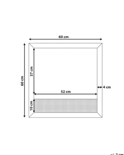 Vægspejl ROSELL 60 cm 60 cm Lysebrun