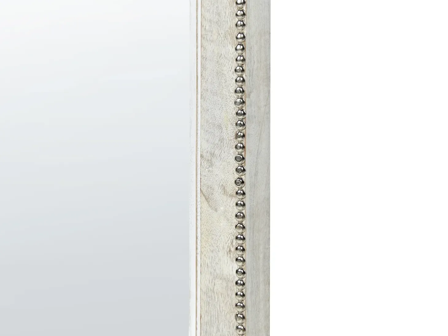Vægspejl SARRY 31 cm 91 cm Mangotræ Hvid