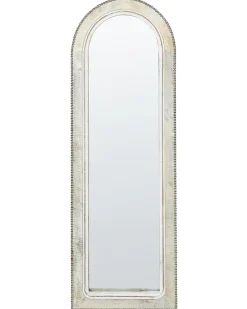 Vægspejl SARRY 31 cm 91 cm Mangotræ Hvid