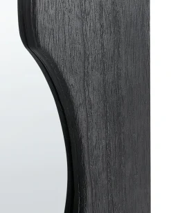 Vægspejl SAULLCET 75 cm 175 cm Paulownia træ Sort