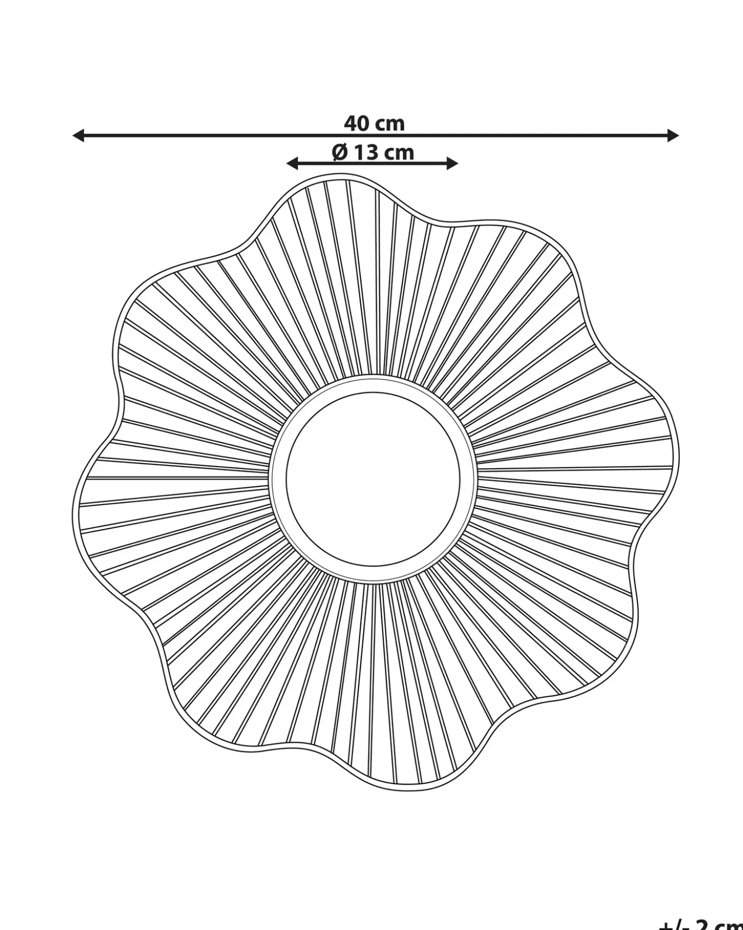 Vægspejl SENS 40 cm 40 cm Metal Guld
