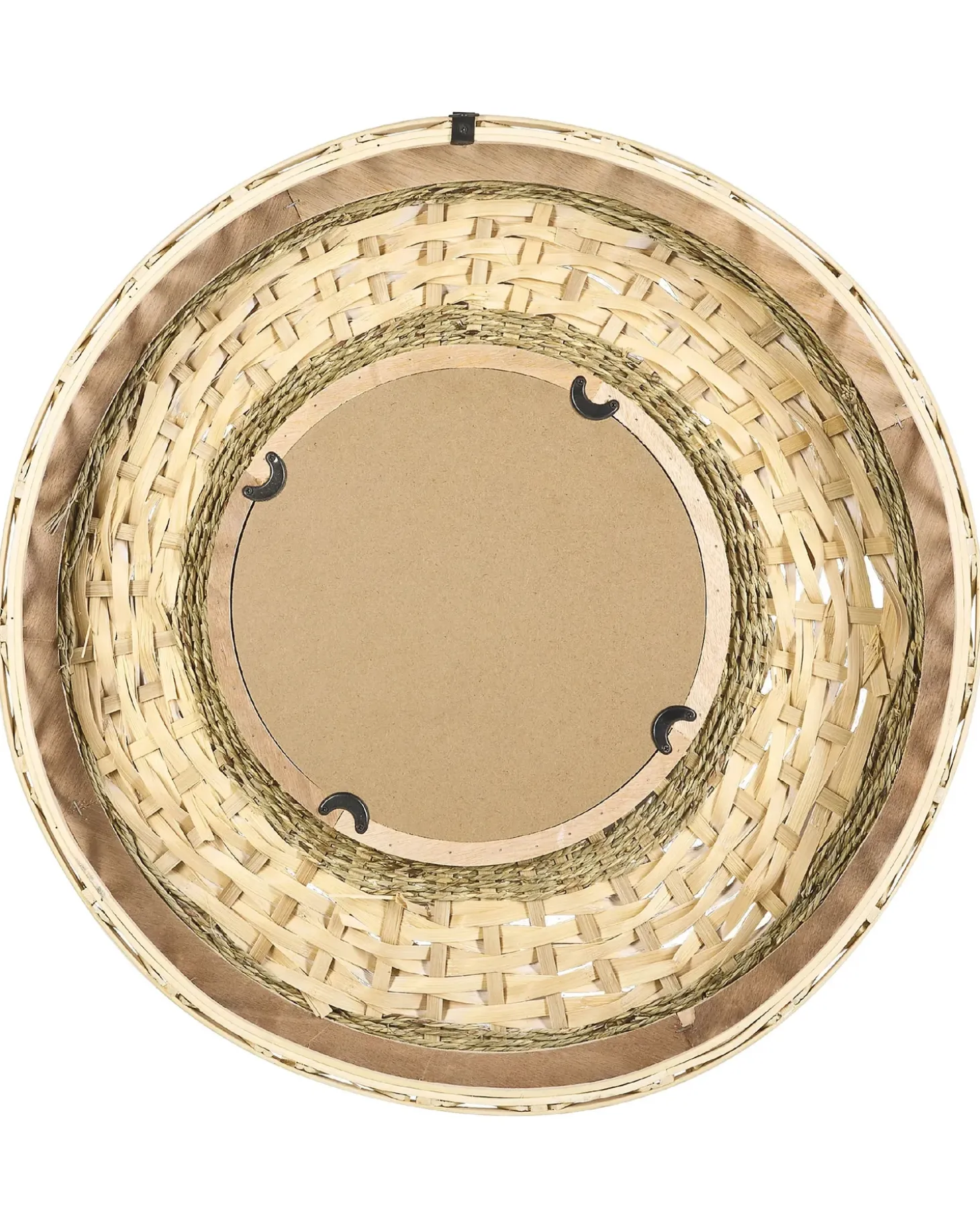 Vægspejl SOLEDAD 61 cm 61 cm Bambus Hvid