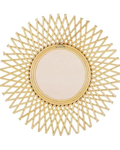 Vægspejl TAGOLU 60 cm 60 cm Rattan Naturlig
