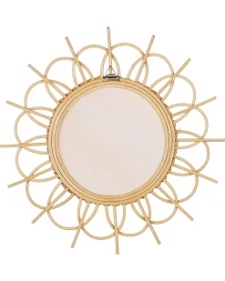 Vægspejl TELAKIA 60 cm 60 cm Rattan Naturlig
