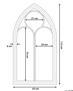 Vægspejl TRELLY 62 cm 113 cm Metal Hvid