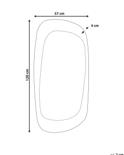 Vægspejl TRIZAY 57 cm 120 cm Træ Brun