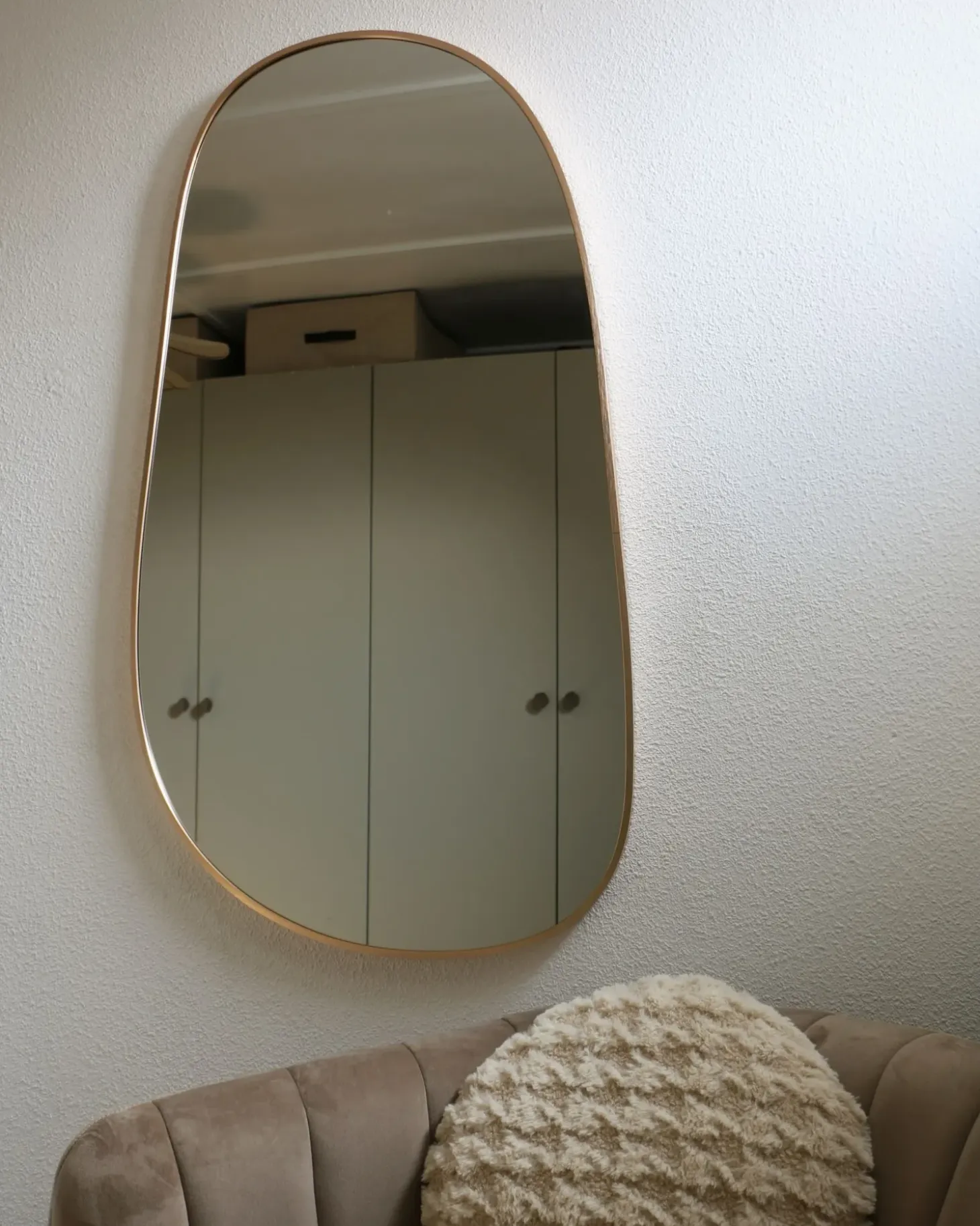 Vægspejl VERNAIS 60 cm 110 cm Metal Guld