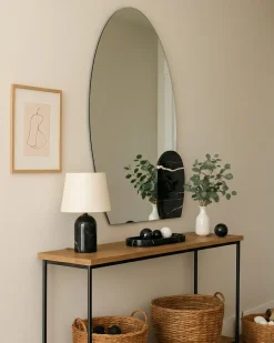 Vægspejl VIERZON 58 cm 120 cm Sort