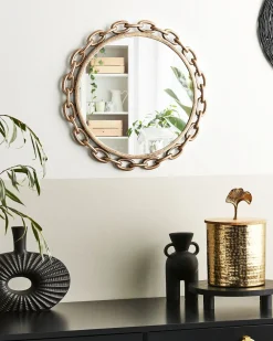Vægspejl YEBRA 46 cm 46 cm Guld