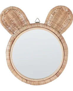 Vægspejl ASHANTI 30 cm 33 cm Rattan Naturlig