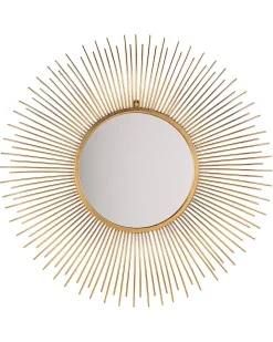 Vægspejl CILLY 80 cm 80 cm Metal Guld