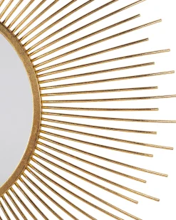 Vægspejl CILLY 80 cm 80 cm Metal Guld