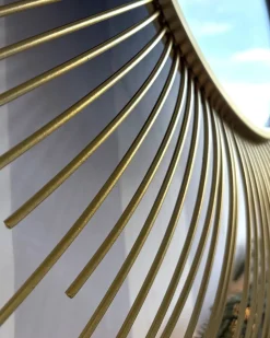 Vægspejl CILLY 80 cm 80 cm Metal Guld