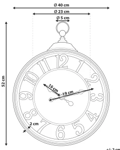 Vægur ALCOBA 40 cm Brun