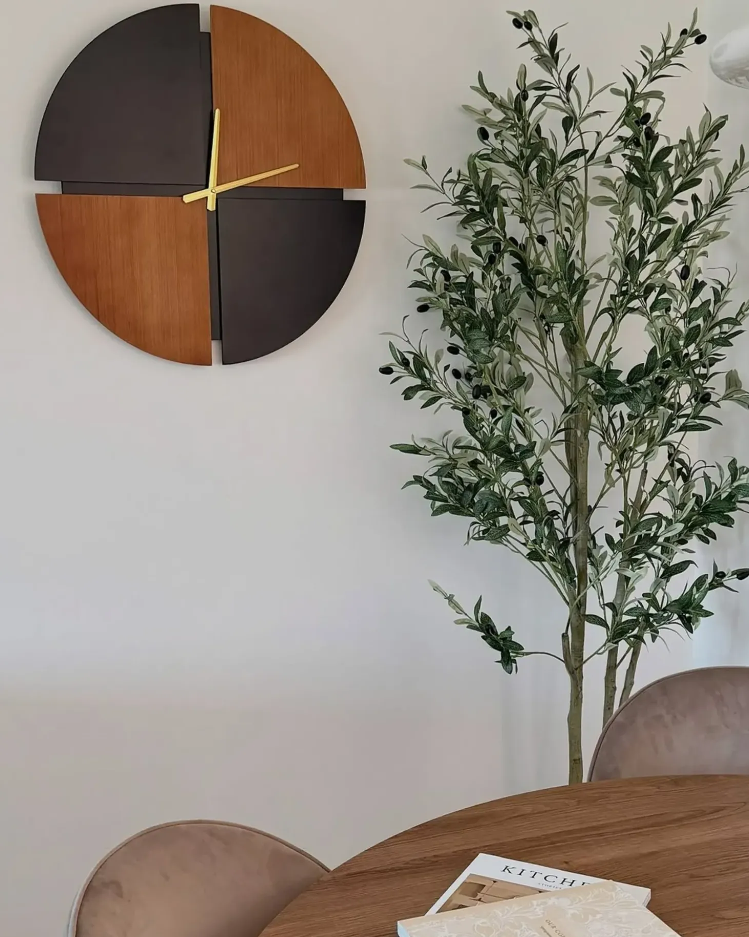 Vægur ARAMON 60 cm Brun/sort