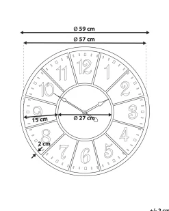 Vægur BOSWIL 59 cm Metal Multifarvet