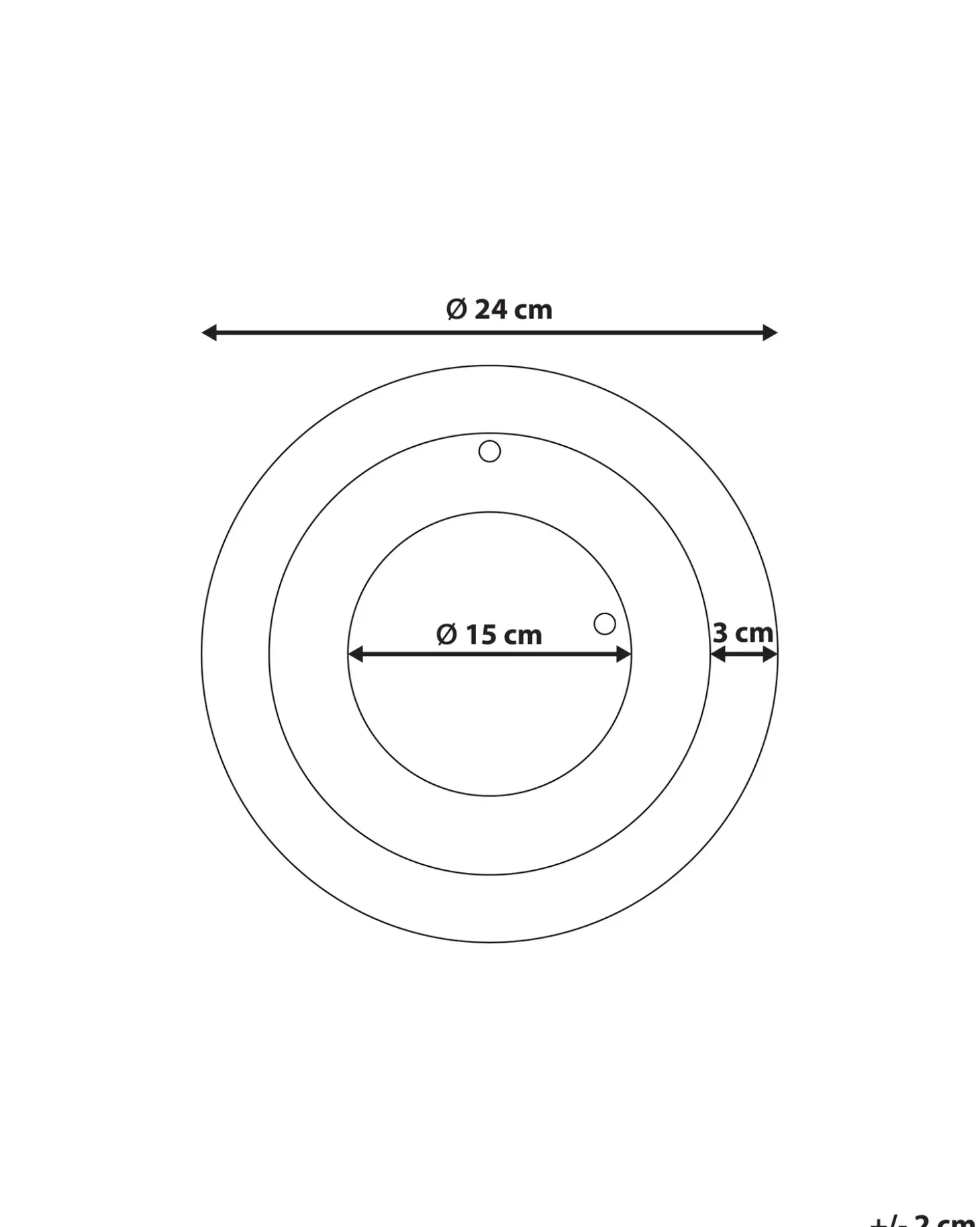 Vægur CLUSES 30 cm Metal Sort