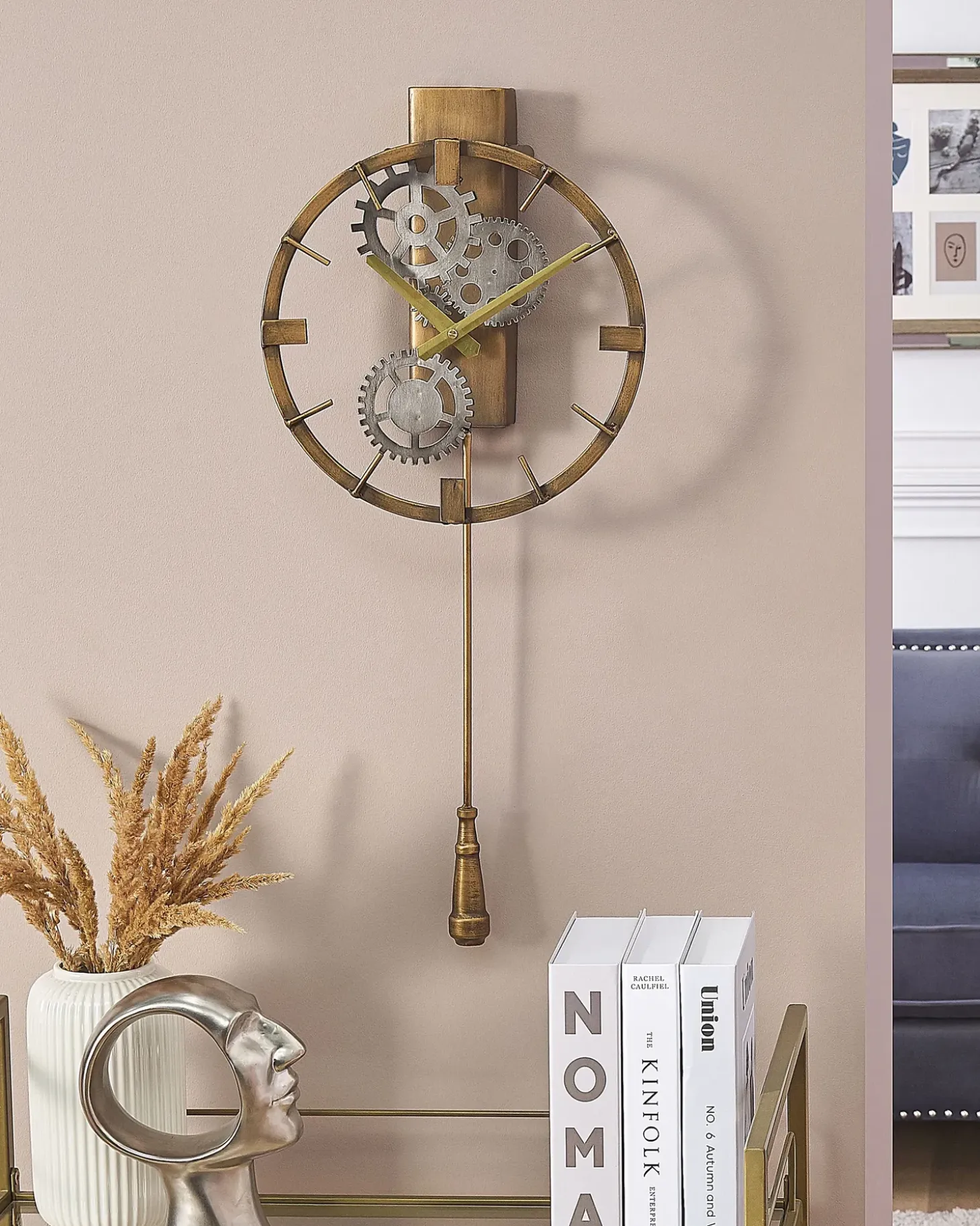 Vægur MARCOTE 30 cm Metal Guld