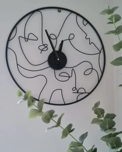 Vægur MENTON 50 cm Metal Sort