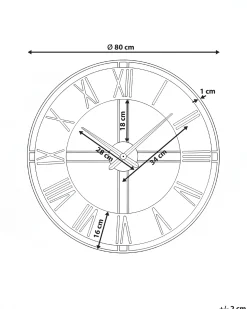 Vægur PERIGNY 80 cm Metal Sort