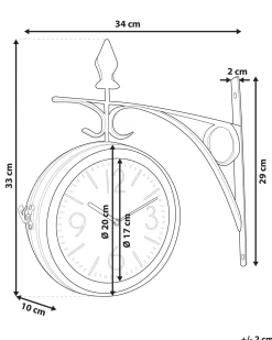 Vægur ROMONT 34 cm Metal Sølv
