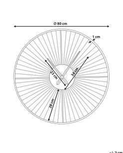 Vægur SAZAIS 80 cm Metal Sort