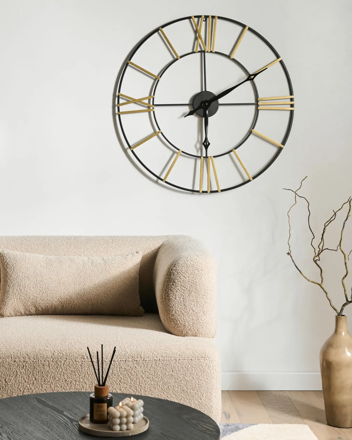 Vægur VALSOT 80 cm Metal Guld