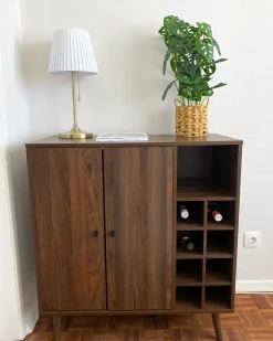 Vinskab TULLAMORE Mørkebrun