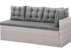 VITERBO 8 personers Have-hjørnesofa Grå PE-rattan