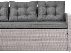 VITERBO 8 personers Have-hjørnesofa Grå PE-rattan