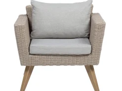 VITTORIA 4 personers Loungesæt med bord Grå PE-rattan