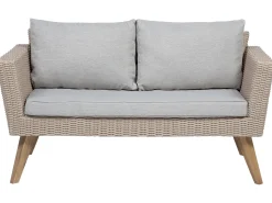 VITTORIA 4 personers Loungesæt med bord Grå PE-rattan