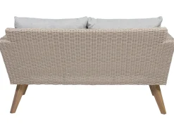 VITTORIA 4 personers Loungesæt med bord Grå PE-rattan