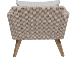 VITTORIA 4 personers Loungesæt med bord Grå PE-rattan