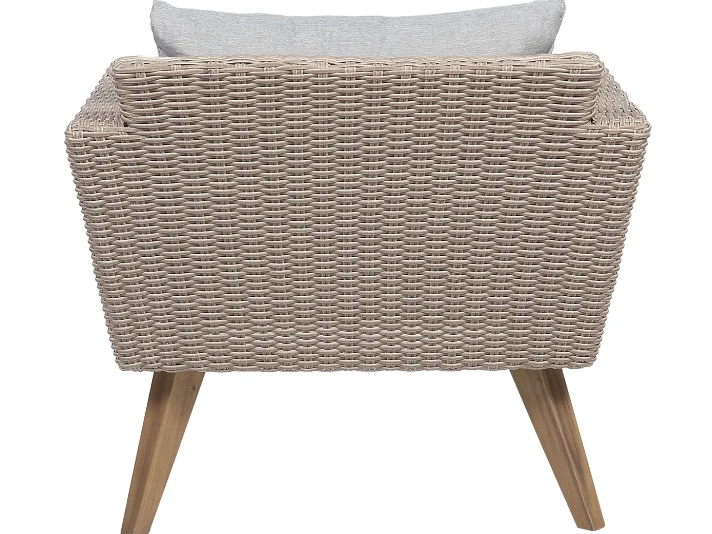 VITTORIA 4 personers Loungesæt med bord Grå PE-rattan