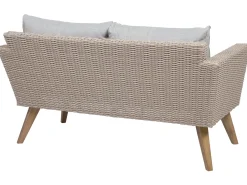 VITTORIA 4 personers Loungesæt med bord Grå PE-rattan