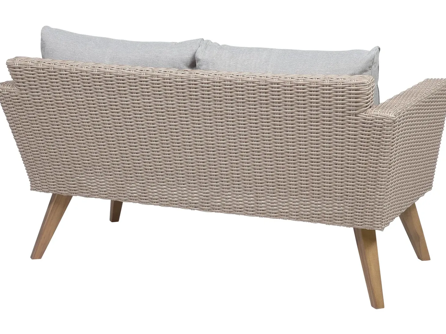 VITTORIA 4 personers Loungesæt med bord Grå PE-rattan