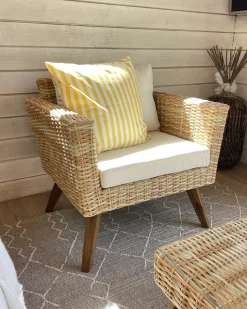 VITTORIA XL 5 personers Loungesæt med bord Cremehvid PE-rattan