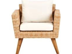 VITTORIA XL 5 personers Loungesæt med bord Cremehvid PE-rattan