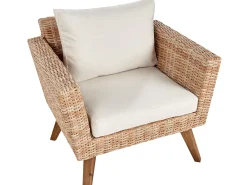 VITTORIA XL 5 personers Loungesæt med bord Cremehvid PE-rattan